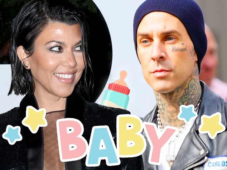 Kourtney Kardashian and Travis Barker celebrate the birth of their son