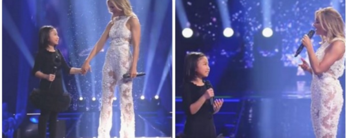 The superstar asks a little girl to sing “You Raise Me Up”. Seconds later, the girl brings down the house