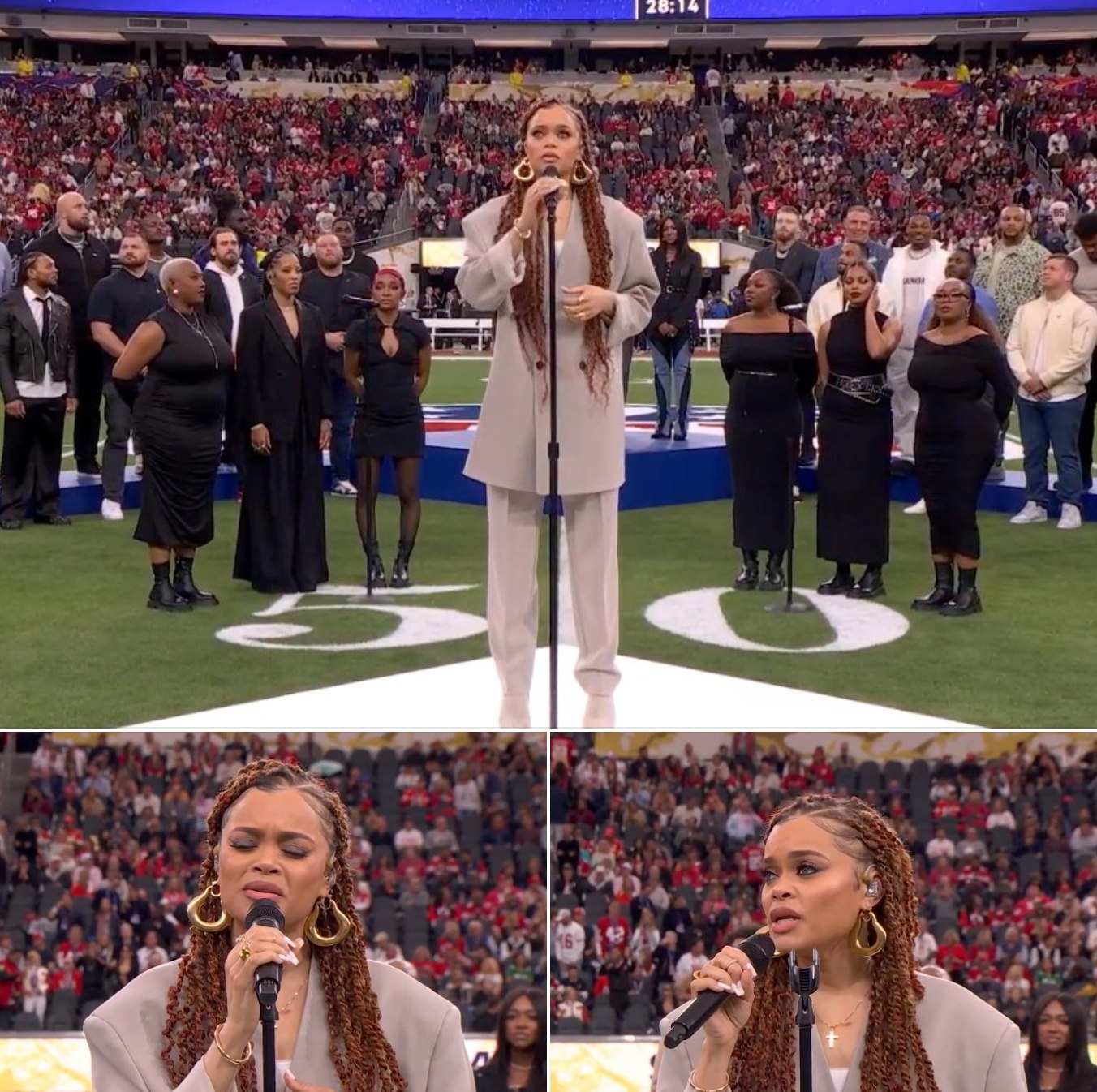 Andra Day’s rendition of the ‘Black national anthem’ during the Super Bowl sparks a viral sensation online.