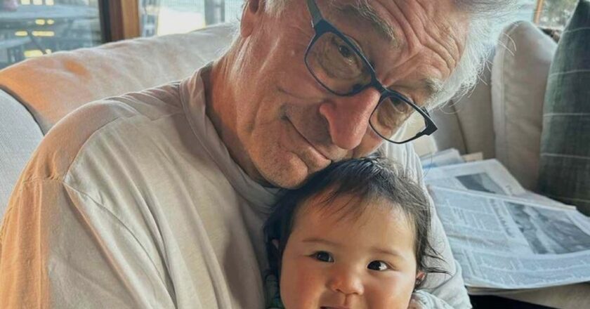 Robert De Niro Shares Rare Family Moment, Snuggling With 10-Month-Old Daughter Gia